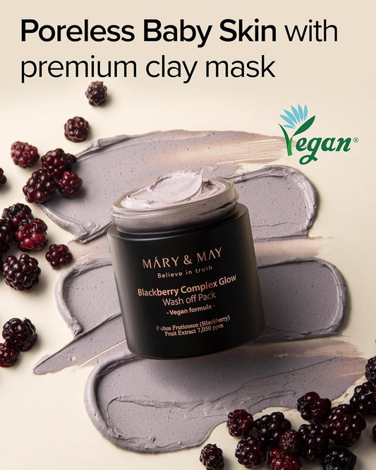 Mary & May Vegan Blackberry Complex Glow Wash-Off Pack 125g