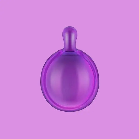 Purple silicone sleeve on a pink background