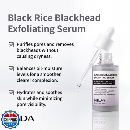 NIDA Black Rice Blackhead Exfoliating Serum 50ml
