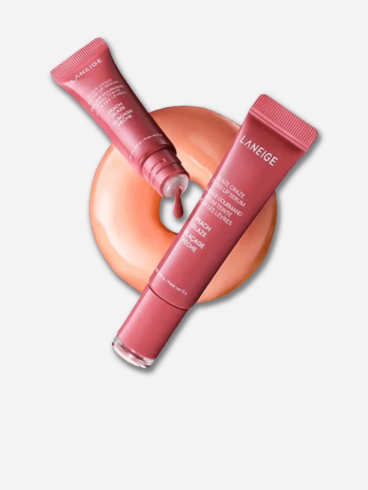 Two Laneige lip products on a white background