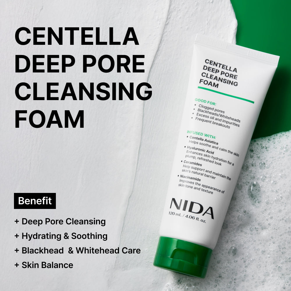 NIDA Centella Deep Pore Cleansing Foam 120ml