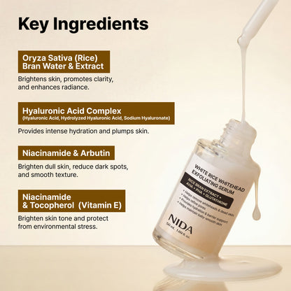 NIDA White Rice Whitehead Exfoliating Serum 50ml