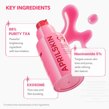 April Skin TXA Niacinamide Toning Shot 99 Serum 30ml