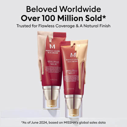 Two BB cream tubes with text highlighting global sales and trustworthiness.