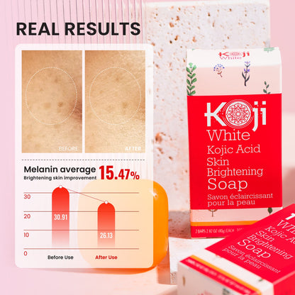 Koji White Kojic Acid Brightening Soap 2 x 80g | 5% Pure Kojic Acid