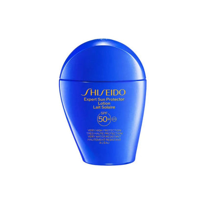 Shiseido Expert Sun Protector Lotion SPF 50 on a white background