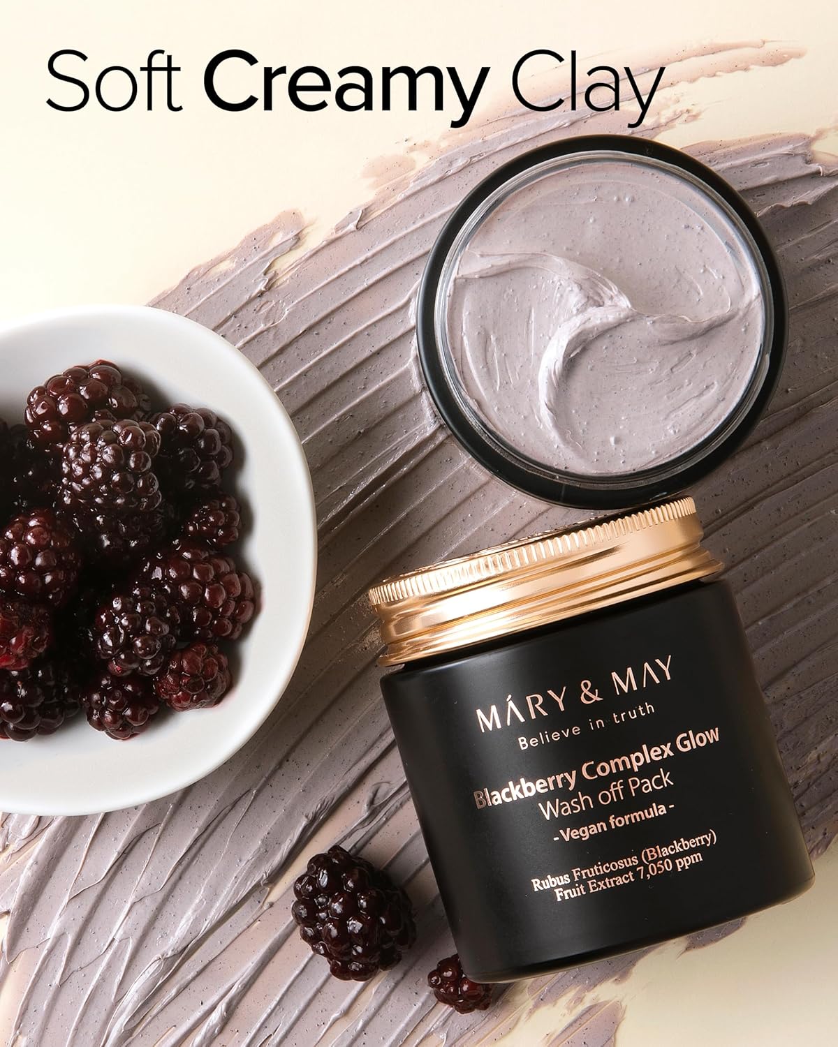 Mary & May Vegan Blackberry Complex Glow Wash-Off Pack 125g