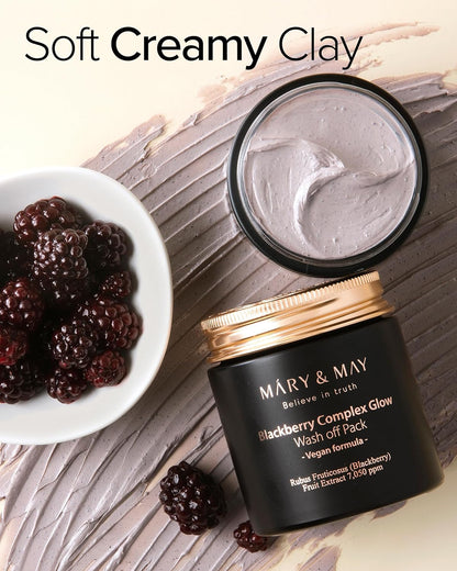 Mary & May Vegan Blackberry Complex Glow Wash-Off Pack 125g