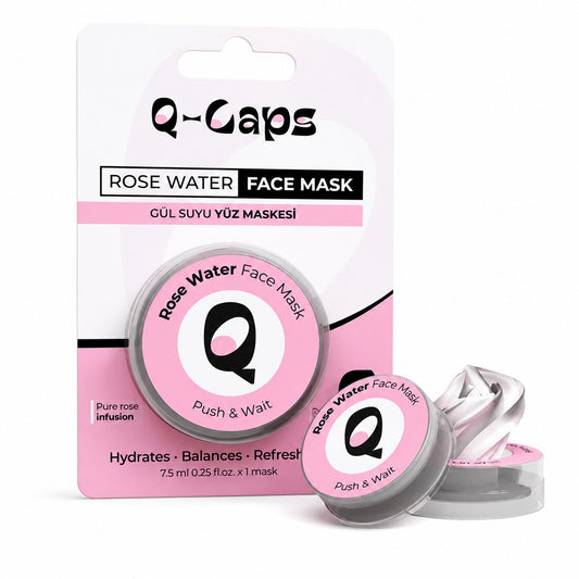 Q-Caps 100% Rose Water Face Mask
