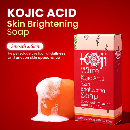 Koji White Kojic Acid Brightening Soap 2 x 80g | 5% Pure Kojic Acid