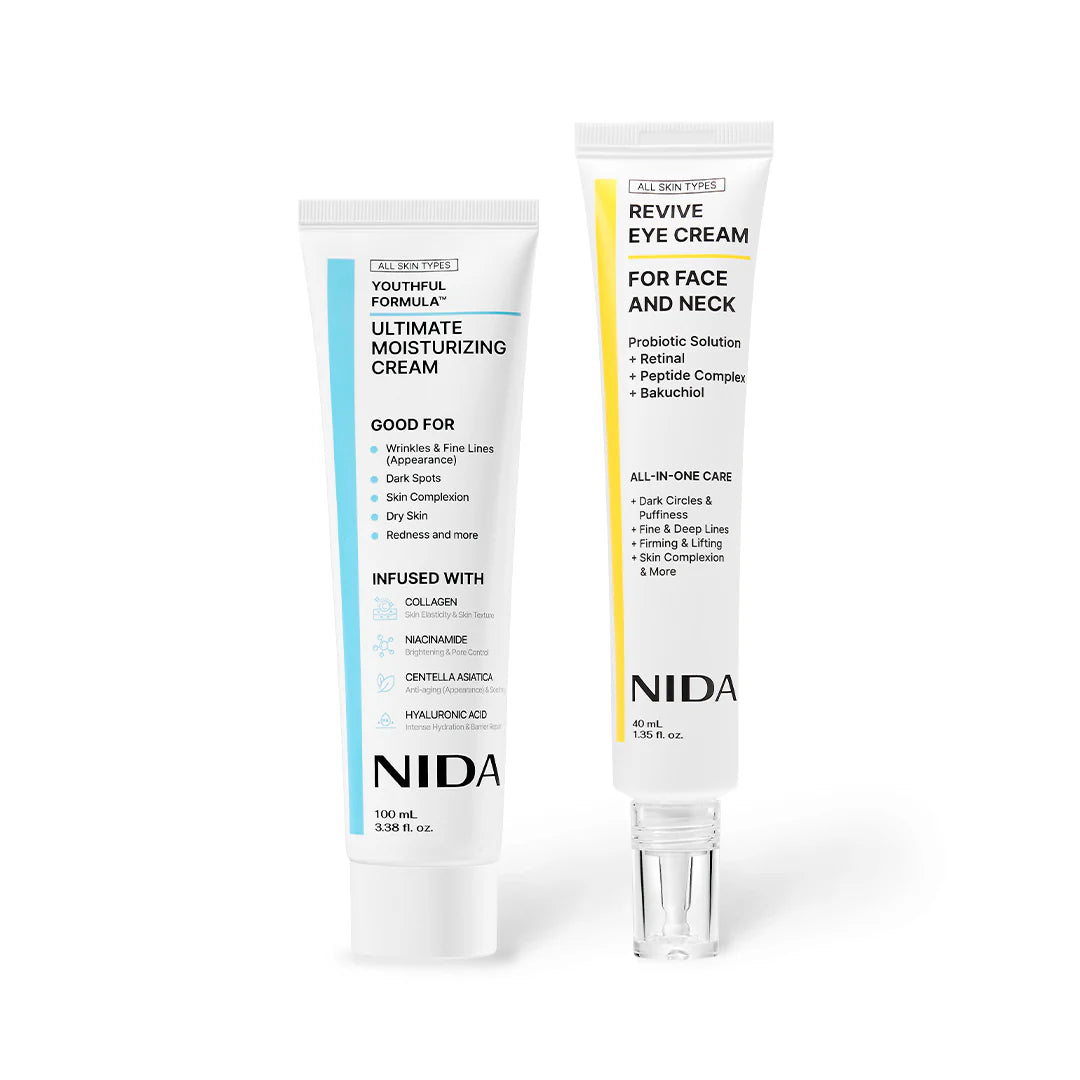 NIDA Cream & Eye Cream Duo | Starter Kit for Firmer, Younger-Looking Skin