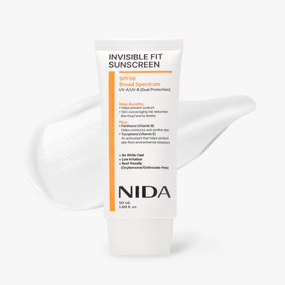 NIDA Invisible Fit Sunscreen 50ml — product image 1
