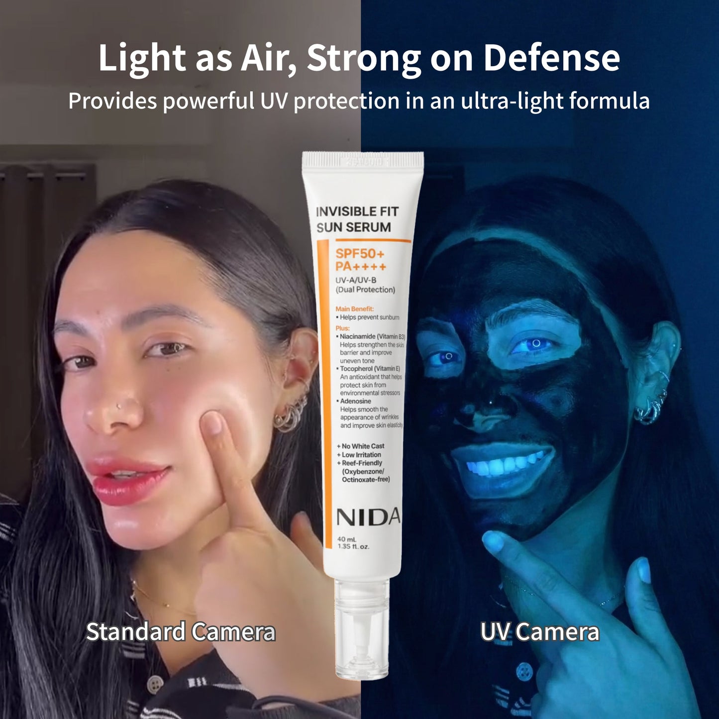 NIDA Invisible Fit Sun Serum SPF50+ PA+++++ 40ml