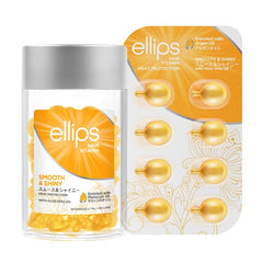 Ellips hair vitamin capsules with packaging on a white background