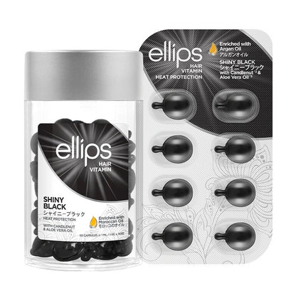 Ellips hair vitamin capsules with packaging on a white background