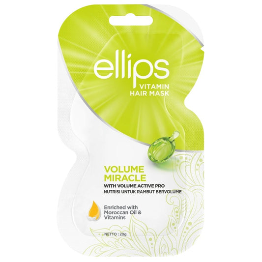 ellips vitamin hair mask packaging on a white background