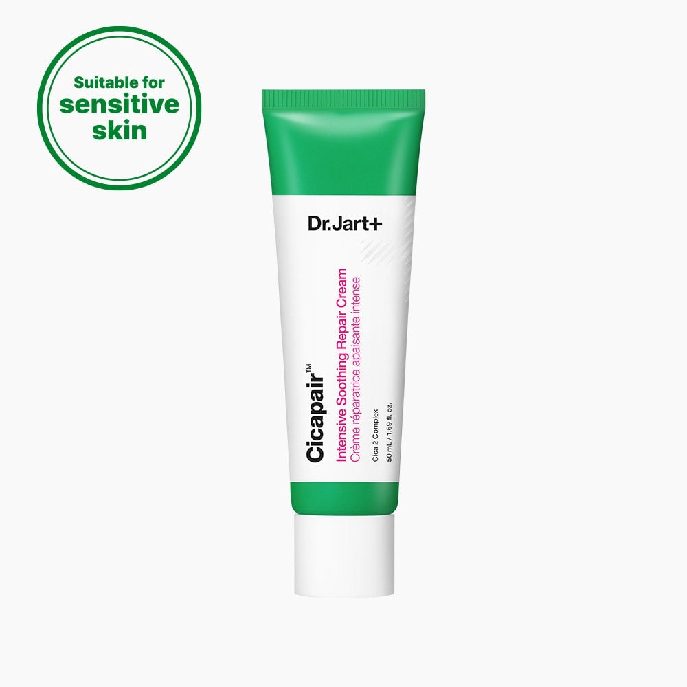 Dr. Jart+ Cicapair Intensive Soothing Repair Cream tube on a white background