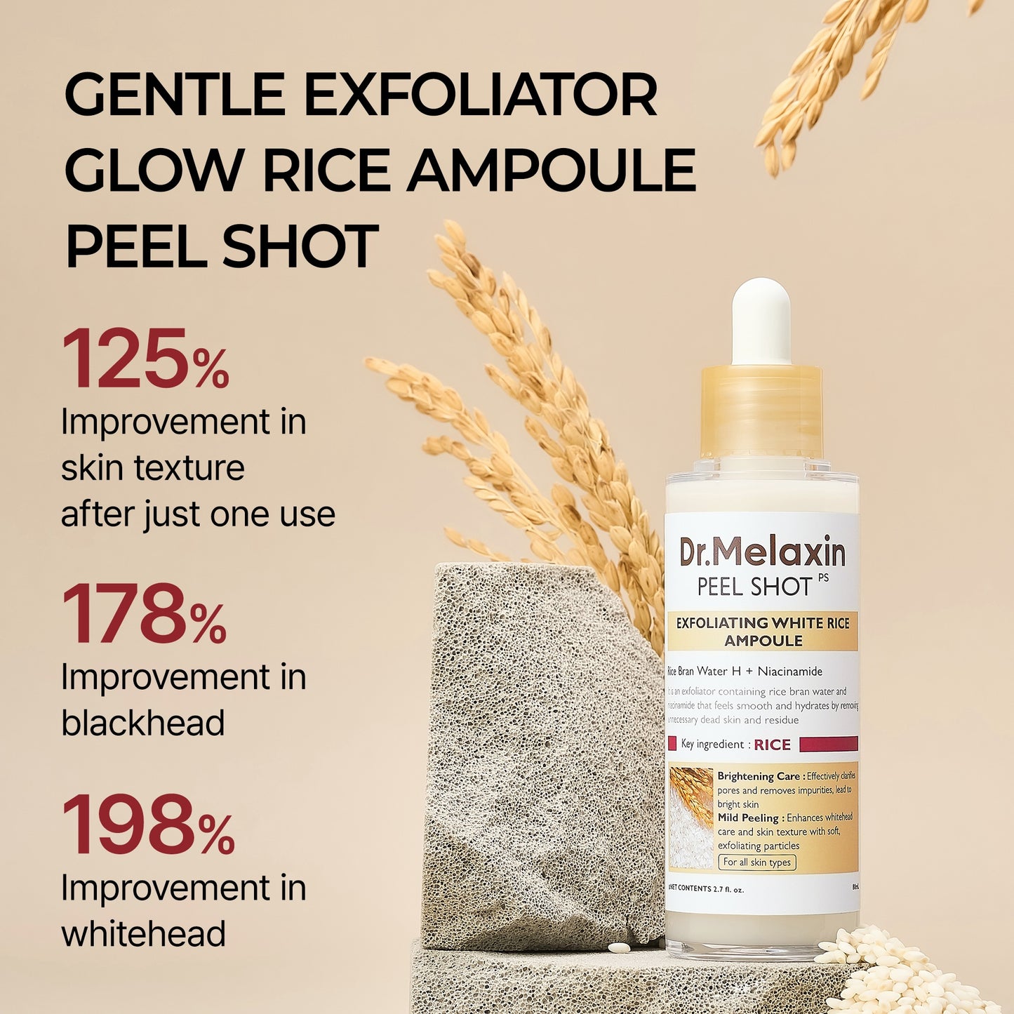Dr. Melaxin Peel Shot Exfoliating White Rice Ampoule 30ml
