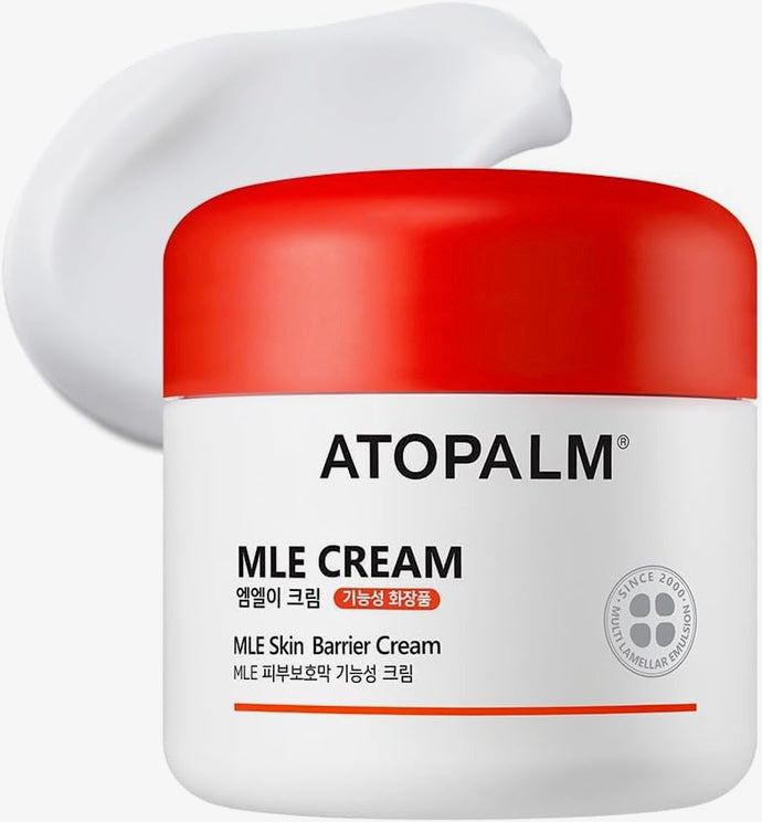 ATOPALM MLE Cream jar with red lid on a white background