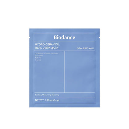 Biodance Hydro Cera-Nol Real Deep Mask packaging on a white background