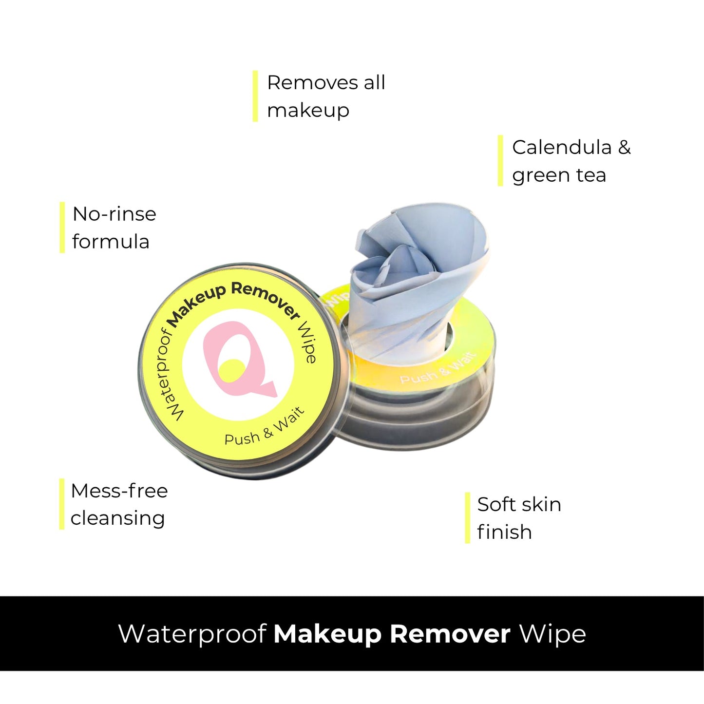 Q-Caps Waterproof Makeup Remover Wipes