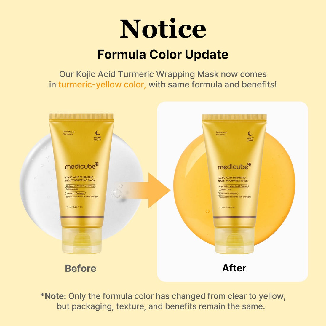 Medicube Kojic Acid Turmeric Night Wrapping Mask 75ml