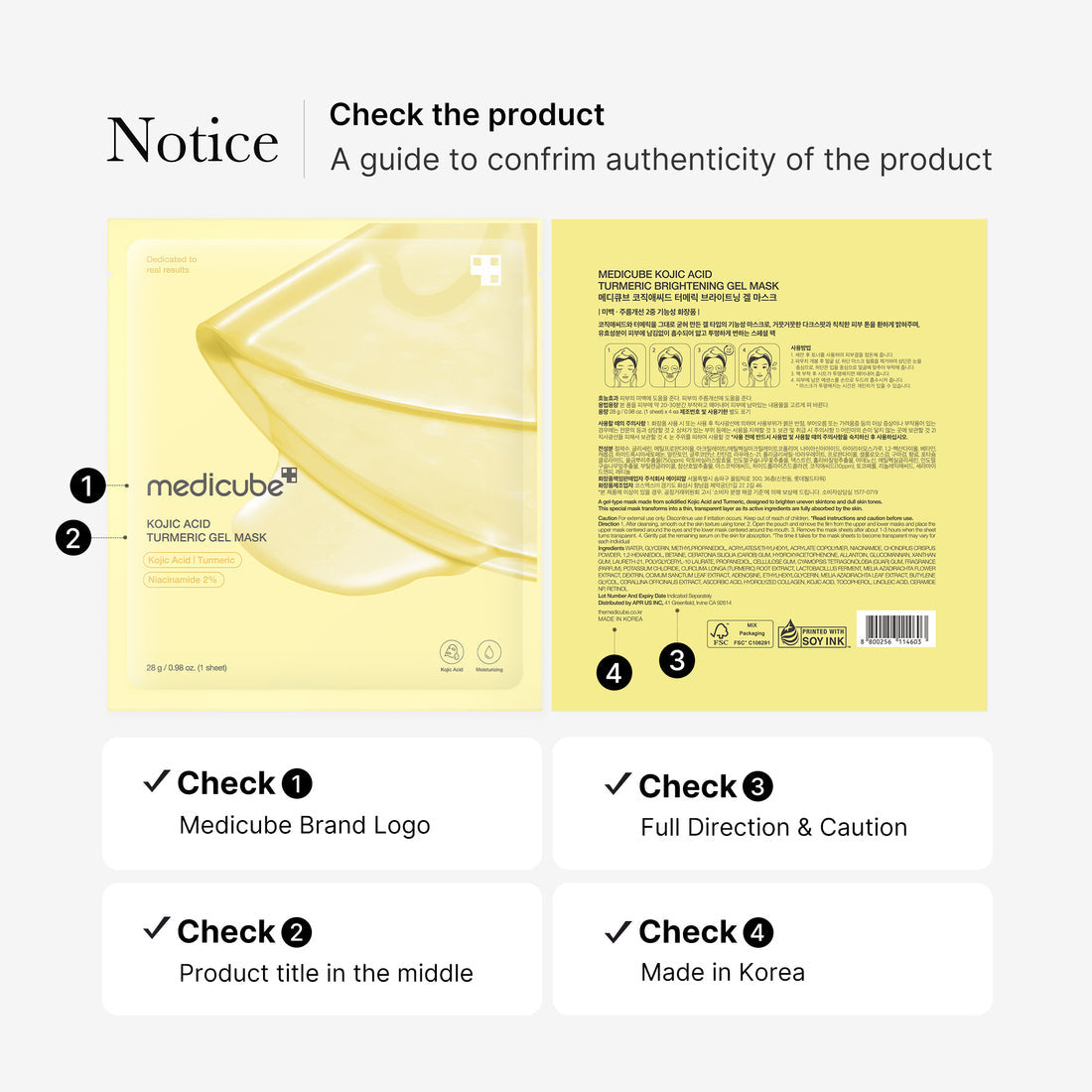Medicube Kojic Acid Turmeric Brightening Gel Mask