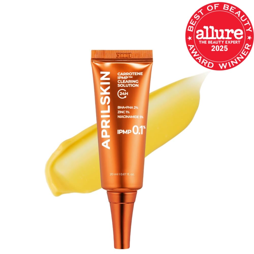 Orange skincare tube with 'Allure Best of Beauty' award badge on a white background