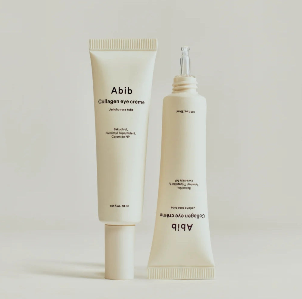 Two skincare products with 'Abib' branding on a light background