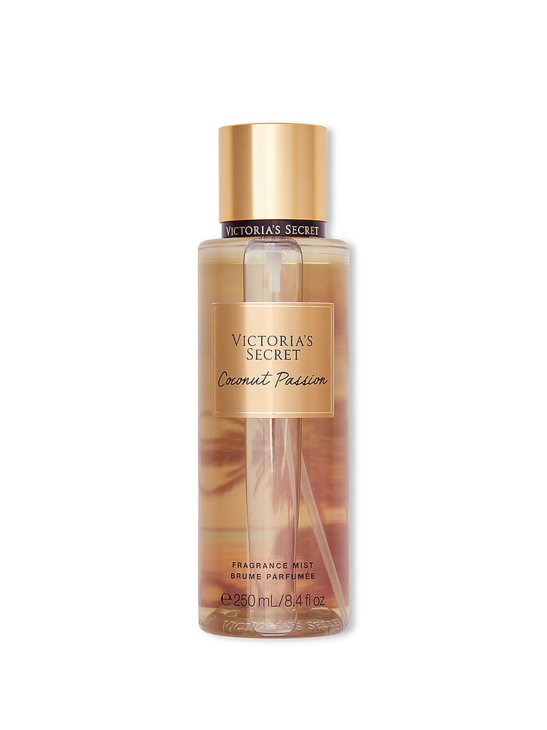 Victoria's Secret Coconut Passion fragrance mist bottle on a white background