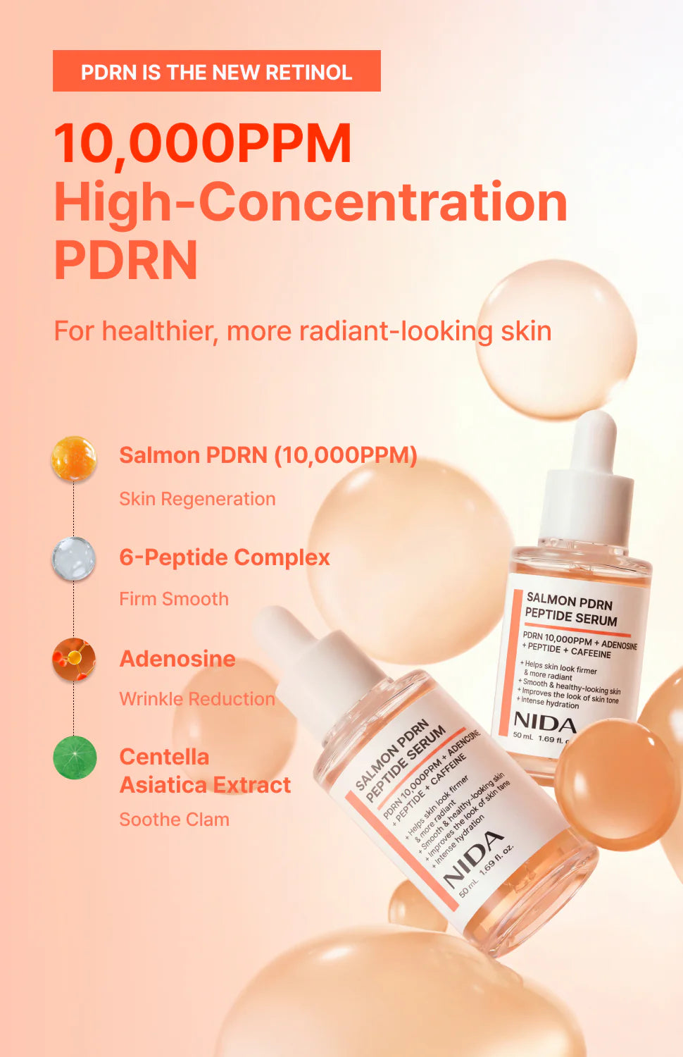 NIDA Salmon PDRN Peptide Serum 50ml