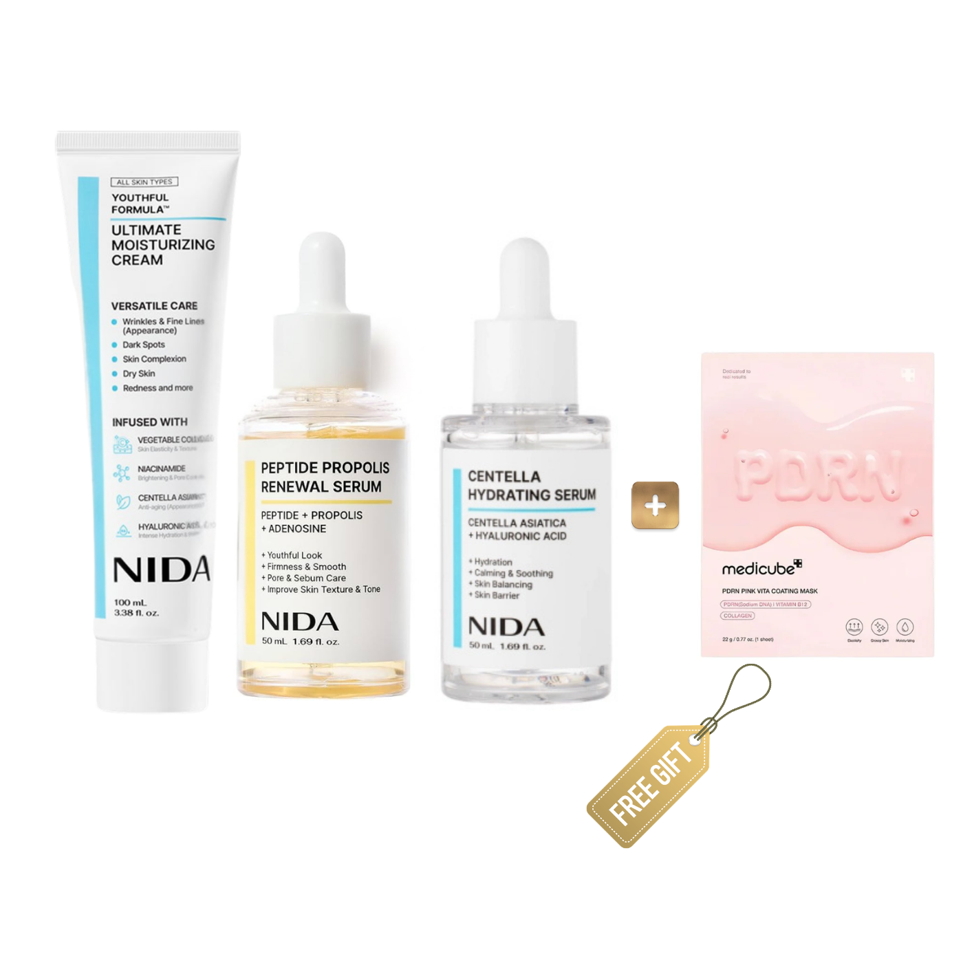 NIDA Hydration Set | 3-Step Routine + Free Medicube Mask — product image 1