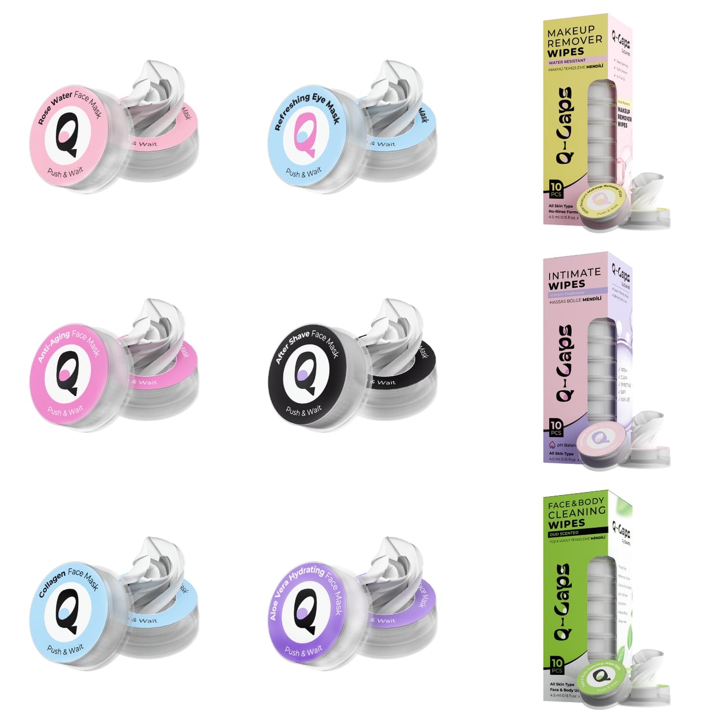Q-Caps Waterproof Makeup Remover Wipes