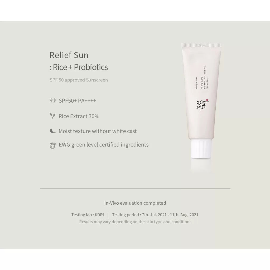 Beauty of Joseon Relief Sun: Rice + Probiotics 50ml